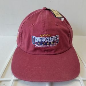 Vintage 2001 US Open Golf Southern Hills Hat Cap Adjustable Strapback New w/Tags